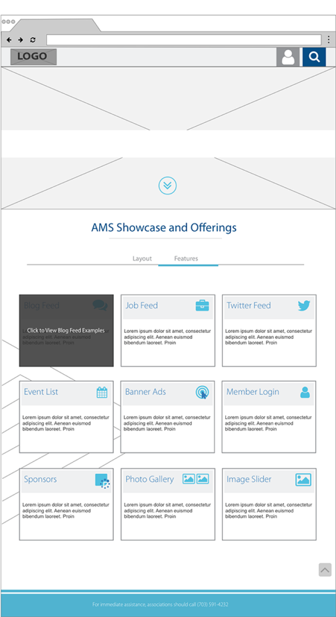 website wireframe